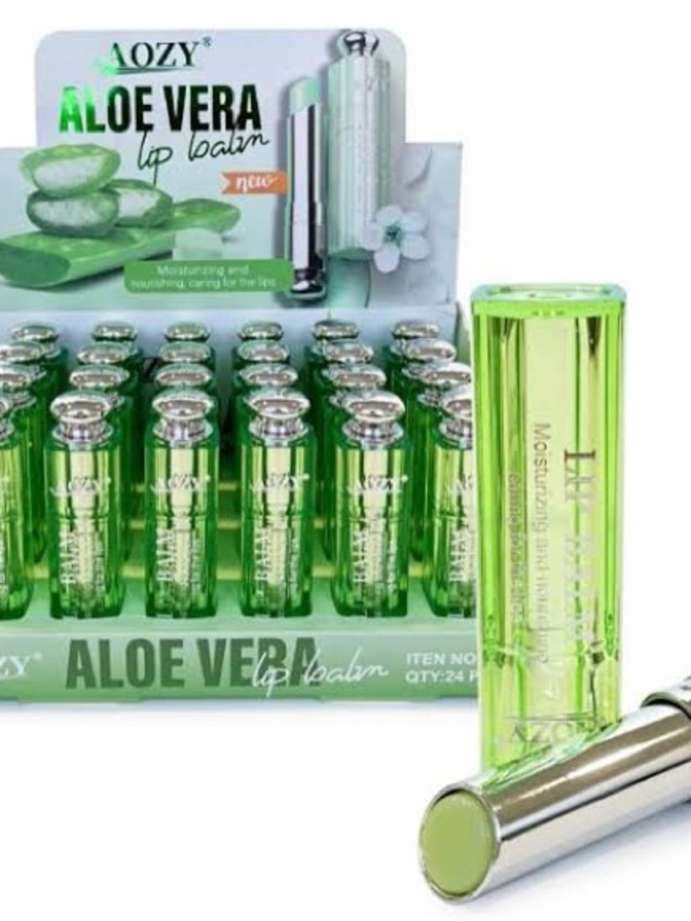 Aloe Vera Green Moisturizing Lip Balm (Set of 4 lip balms)